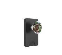 Lindo Capybara Sip Tea Rose Cup Cottagecore Floral Garden PopSockets PopWallet para MagSafe
