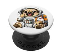 Lindo Carlino Carlino Astronauta explorando el Espacio PopSockets PopGrip Adhesivo