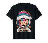 Lindo Casco de Astronauta arcoíris Divertido Camiseta