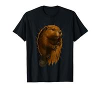 Lindo Castor Divertido Constructor de Presa Amantes de los Animales Vida Silvestre Camiseta
