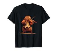 Lindo Castor tocando Violín Traje Camiseta