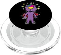 Lindo Caticorn Gato Unicornio Cíclope Vampiro de Halloween PopSockets PopGrip para MagSafe