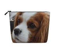 Lindo Cavalier King Charles Spaniel,Neceser de Maquillaje de imitación Lino, Neceser de Viaje portátil