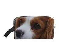 Lindo Cavalier King Charles Spaniel. Organizador de cosméticos de Gran Capacidad, Neceser de Viaje para Mujer.