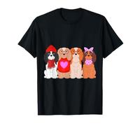 Lindo Cavalier King Charles Spaniel Valentine Dog Lovers Art Camiseta