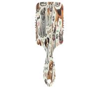Lindo cepillo de masaje de perros de dibujos animados, cepillo para desenredar el pelo, cepillo de pelo saludable para mujeres, cepillo 3D para cabello