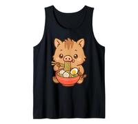 Lindo Cerdito Comiendo Ramen Animales De Dibujos Animados Camiseta sin Mangas