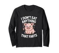 Lindo Cerdito I Don't Eat Anything That Farts Manga Larga