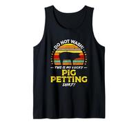 Lindo cerdo acariciado, cita divertida gráfico del zoológico de caricias Camiseta sin Mangas