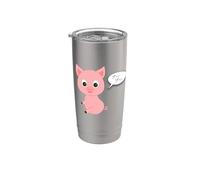 Lindo cerdo de animales de granja "Oink" en japonés "Bubu" Piggy Vaso térmico de acero inoxidable de doble pared