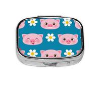 Lindo cerdo, pastillero Meta con 2 compartimentos, organizador portátil