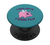 Lindo Cerdo Volador Kawaii cree PopSockets PopGrip Adhesivo