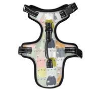 Lindo chaleco reflectante para perros y perros salchicha con diseño de flores de gato paraíso de dibujos animados para pasear perros