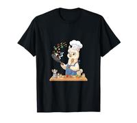 Lindo Chef Alpaca Cocinando Verduras Arte De Cocina De Camiseta