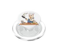 Lindo Chef Alpaca Cocinando Verduras Arte De Cocina De PopSockets PopGrip para MagSafe