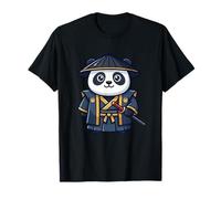 Lindo Chibi Samurai Panda Katana Cultura Japonesa Camiseta