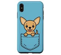 Lindo chihuahua cachorro de bolsillo divertido chihuahua perro pequeño Carcasa para iPhone XS Max