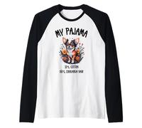 Lindo chihuahua - Divertido diseño de perro para los amantes de las mascotas Camiseta Manga Raglan