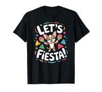 Lindo chihuahua Let's Fiesta, divertido perro festival con maracas Camiseta