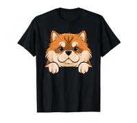 Lindo Chow Chow Peeking Puppy Divertido Chow Chow Amante de los Perros Camiseta gráfica económica