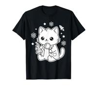 Lindo científico Kawaii Cat Science Buff Cute Camiseta