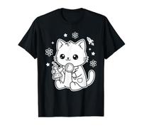 Lindo científico Kawaii Cat Science Buff Cute Camiseta gráfica económica