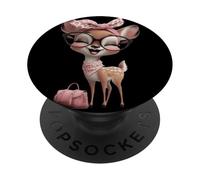 Lindo Ciervo Amante de los Animales Divertido diseño de Personajes de PopSockets PopGrip Adhesivo