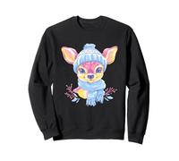 Lindo Ciervo Invierno Bosque Retrato gráfico bebé Bufanda Azul Sudadera