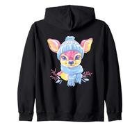 Lindo Ciervo Invierno Bosque Retrato gráfico bebé Bufanda Azul Sudadera con Capucha