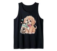 Lindo Cockapoo Puppy Love Bubble Tea Kawaii Camiseta sin Mangas