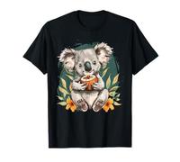 Lindo coco koala oso animal arte floral naturaleza arte Camiseta