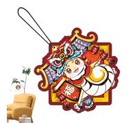 Lindo colgante ambientador para coche, colgante de aromaterapia para coche - Ambientador para espejo retrovisor del Año Nuevo Lunar - Ambientadores para coche, chips de incienso, accesorios decorativo