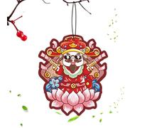 Lindo colgante ambientador para coche, colgante de aromaterapia para coche, Colgante de perfume de coche de Año Nuevo, El incienso auto salta el difusor perfumado, fragancia del aire del espejo retrov