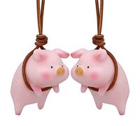 Lindo Colgante De Coche De Cerdo 2 Piezas Adorno De Coche De Cerdo Rosa Colgante Para Espejo Interior De Coche Para Espejo De Coche, Accesorios De Decoración De Interiores De Automóviles