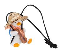 Lindo Colgante de Coche de Pato Oscilante, Decoración de Coche de Pato Oscilante para Coche, Oficina, Hogar, Jardín, Alféizar de Ventana, Cocina (Sombrero de paja de guitarra)