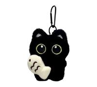 Lindo colgante de gato de peluche, 8 cm de peluche para llaves, bolso, mochila y coche regalo para los amantes de los gatos, suave y esponjoso colgante con llavero, a, ver descripción, Ver descripción