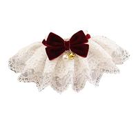 Lindo Collar de Encaje B para Perros y Gatos - Diseño de ELG Bow, Cómodo y Fácil de Usar, para su Uso y Especial (S) (M) (S) (M)