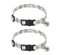 Lindo collar de perro pequeño azul de dragones pastel, paquete de 2 collares ligeros para perros pequeños, longitud ajustable de 10.6 a 17.1 pulgadas