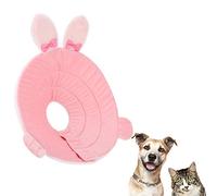 Lindo Collar Protector para Mascotas con Forma de Conejo, Ideal para la cicatrización de heridas en Perros y Gatos. Anillo Circular Elizabeth Rosa con diseño de Conejo para (M)