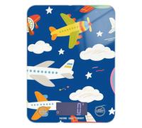 Lindo colorido avión globo aerostático pérdida de peso báscula de alimentos para dieta 12 lb/1 oz, 5 kg/5 g inteligente escala por gramos con 4 unidades para hacer jabón dieta cocina peso digital para