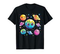Lindo colorido planetas niños universo arte Camiseta