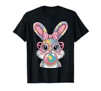 Lindo Conejito de Pascua en Gafas soplando un Chicle Chica Niño Camiseta