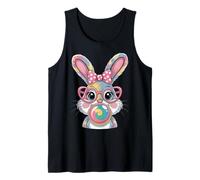 Lindo Conejito de Pascua en Gafas soplando un Chicle Chica Niño Camiseta sin Mangas