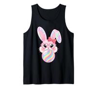 Lindo Conejito de Pascua en Gafas soplando un Chicle Chica Niño Camiseta sin Mangas