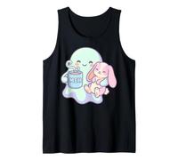 Lindo Conejito Fantasma Amante del Café Kawaii Halloween Amante Camiseta sin Mangas