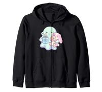 Lindo Conejito Fantasma Amante del Café Kawaii Halloween Amante Sudadera con Capucha