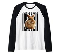 Lindo conejito Jersey Wooly Rabbit Lovers Camiseta Manga Raglan