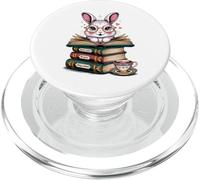 Lindo Conejito Nerd Leer Libros Sé tú Mismo Stay Weird Reader PopSockets PopGrip para MagSafe