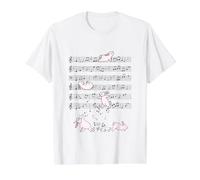 Lindo Conejo Conejo Yoga Jugando música Nota Clave músico Camiseta gráfica económica, Hombre, Blanco, S