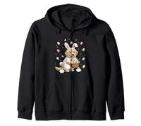 Lindo Conejo de Pascua con Huevos diseño de Perro caprichoso Sudadera con Capucha